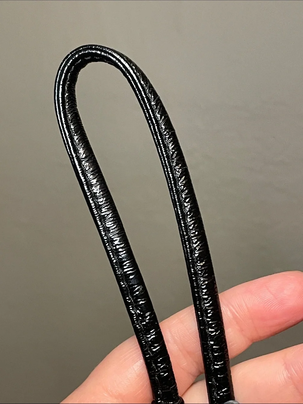 Coach POPPY Black Patent Leather Wristlet - GUC